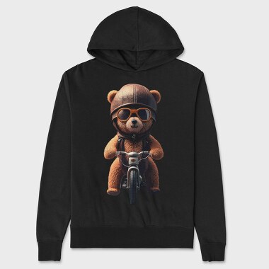 Teddy Bear Bike, Hanorac Oversize Barbati (Unisex)