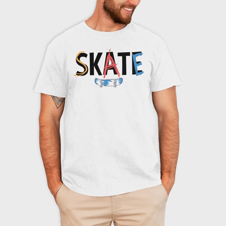 Skateboard Splash, Tricou Barbati (Unisex)