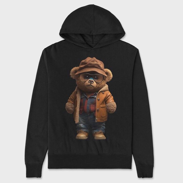 Vintage Teddy Bear, Hanorac Oversize Barbati (Unisex)