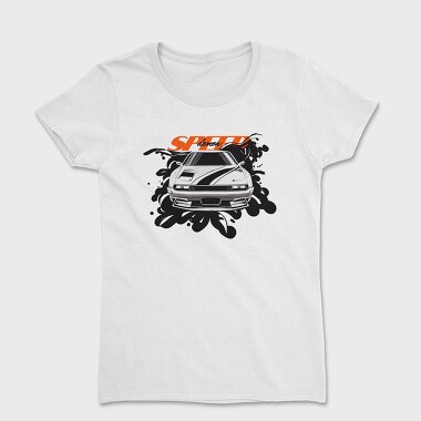 Futuristic Car Front Perspective Speed Demon, Tricou Femei