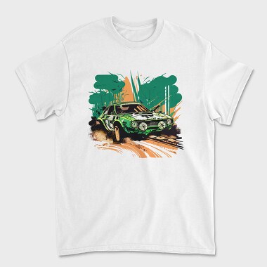 Hand Drawn Rally Car, Tricou Barbati (Unisex)