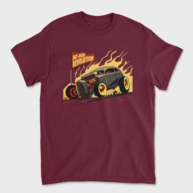 Hotroad Revolution Car Comic, Tricou Barbati (Unisex)