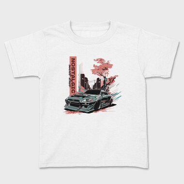 Japanese Car Custom Street Drive Nostalgic Sunset, Tricou Copii