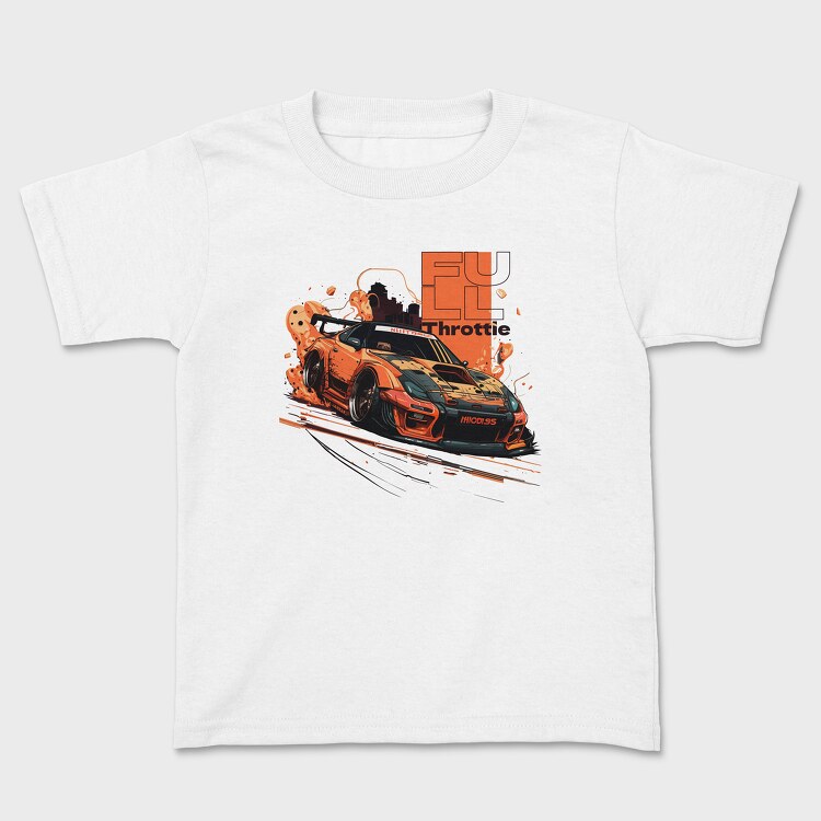 Japanese Car Drifting Personalized Full Throttle, Tricou Copii