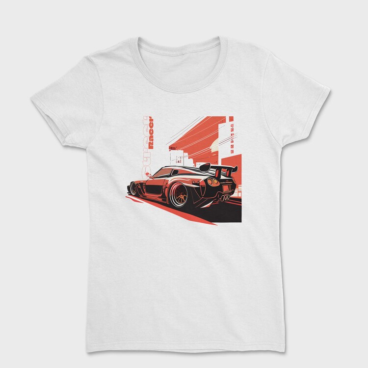 Tricou Femei, Japanese Sports Car Street Racer Sunset Drive Japan