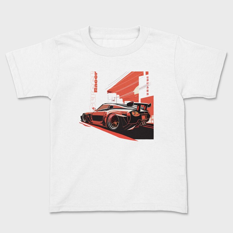 Tricou Copii, Japanese Sports Car Street Racer Sunset Drive Japan