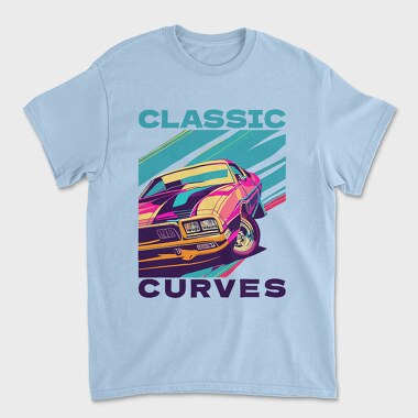 Muscle Car Pop Classic Curves, Tricou Barbati (Unisex)