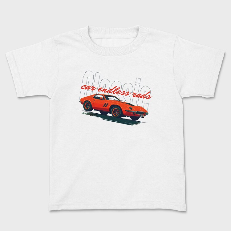 Muscle Classic Vintage Car Flat, Tricou Copii