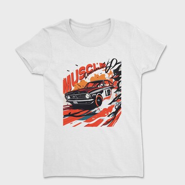 Muscle Dominance Hot Road Cars Comic, Tricou Femei