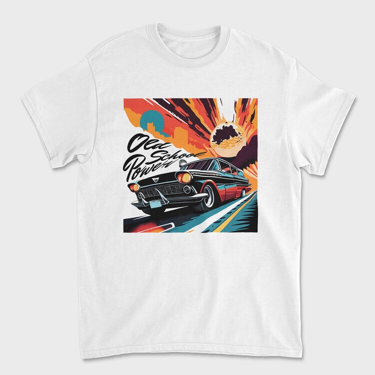 Old School Power Hot Road Cars Comic, Tricou Barbati (Unisex)