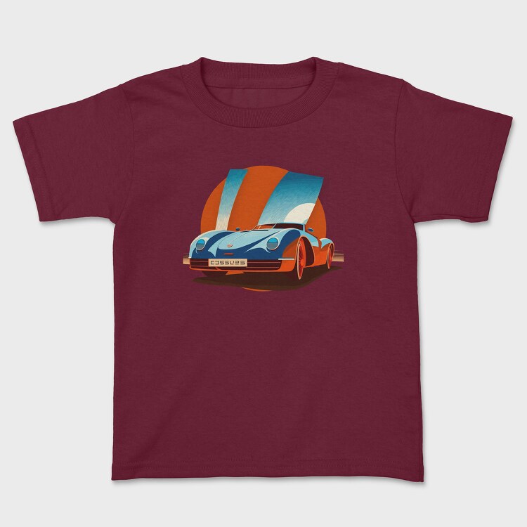 Retro Sports Car Influenced by Bauhaus, Tricou Copii