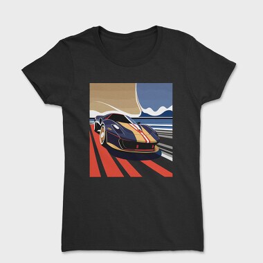 Retro Supercar in Vintage, Tricou Femei