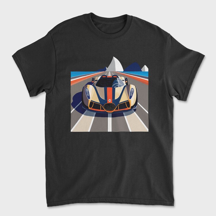 Retro Vintage Supercar, Tricou Barbati (Unisex)