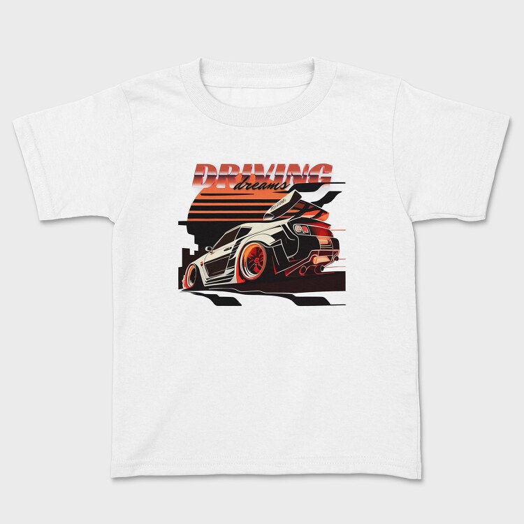 Supercar Racing Car Driving Dreams, Tricou Copii