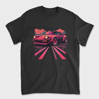 Synthwave Supercar Classic Sports Car Vaporwave, Tricou Barbati (Unisex)