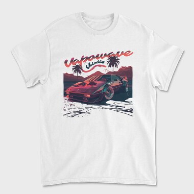 Velocity Classic Sports Car Vaporwave, Tricou Barbati (Unisex)