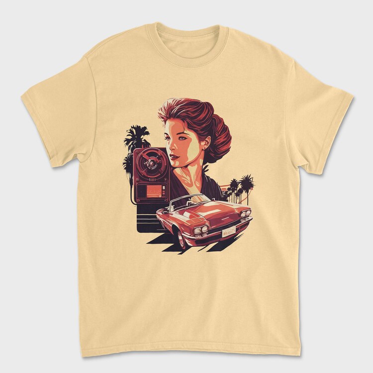 Tricou Barbati (Unisex), Vintage Convertible Car 2