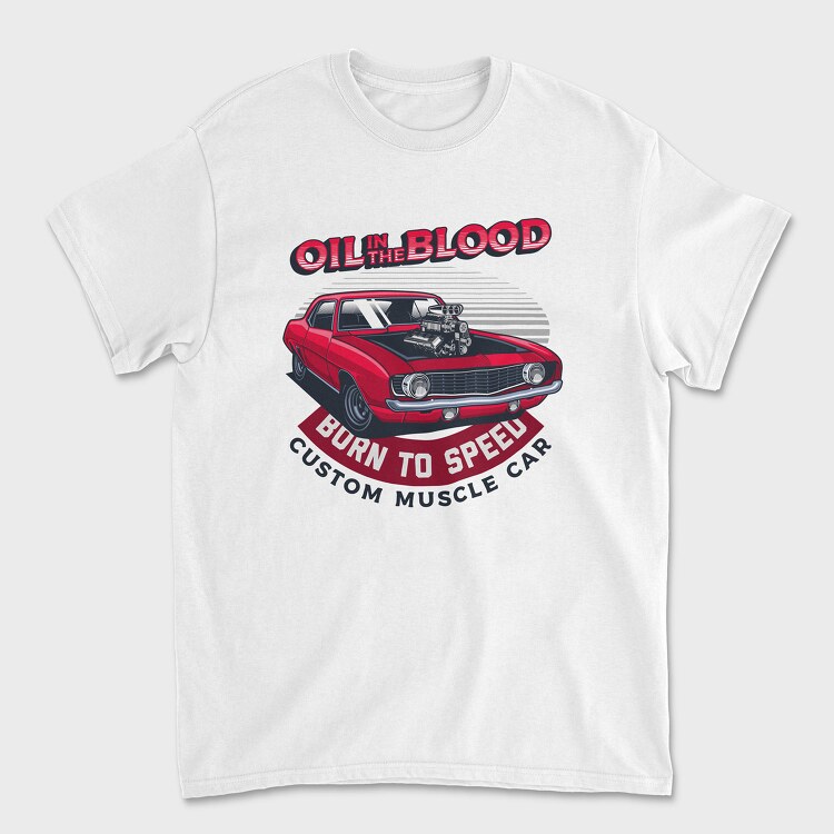 1969 Pontiac GTO(naked engine), Tricou Barbati (Unisex)