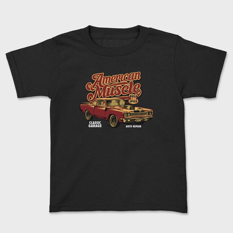 Tricou Copii, American Muscle Old Car