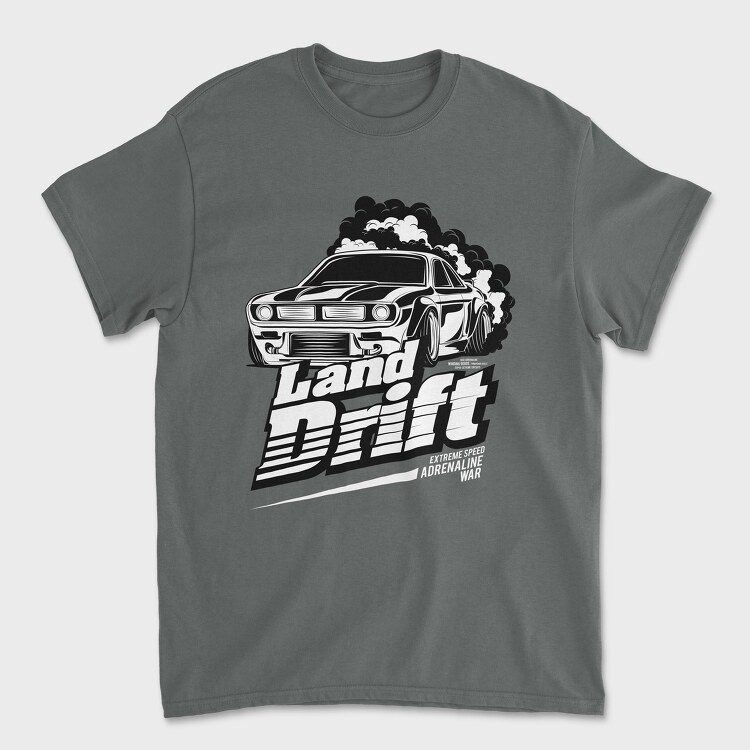 Land Drift Black and White, Tricou Barbati (Unisex)