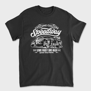 Old Hotrod Car Black and White, Tricou Barbati (Unisex)