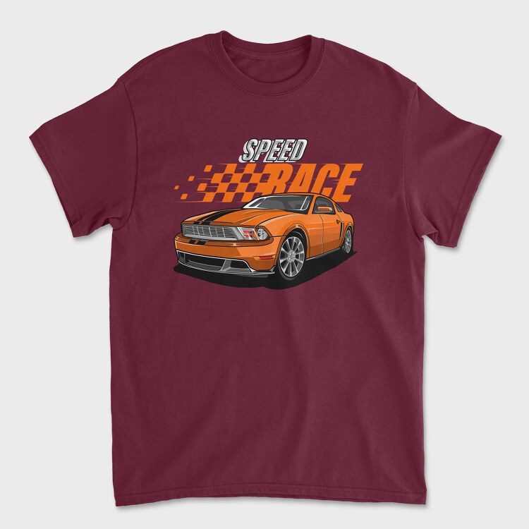 Speed Race Mustang, Tricou Barbati (Unisex)