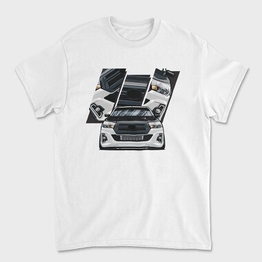 Subaru White Car, Tricou Barbati (Unisex)