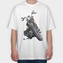 Motorcycle Rider, Tricou Oversize Barbati (Unisex)