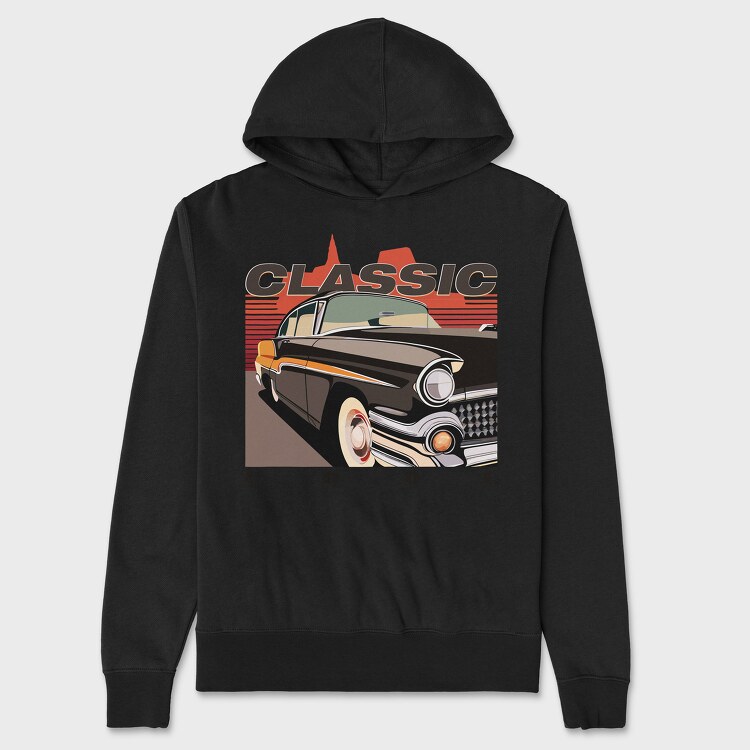 60S Classic Car Classic Cool, Hanorac Oversize Barbati (Unisex)