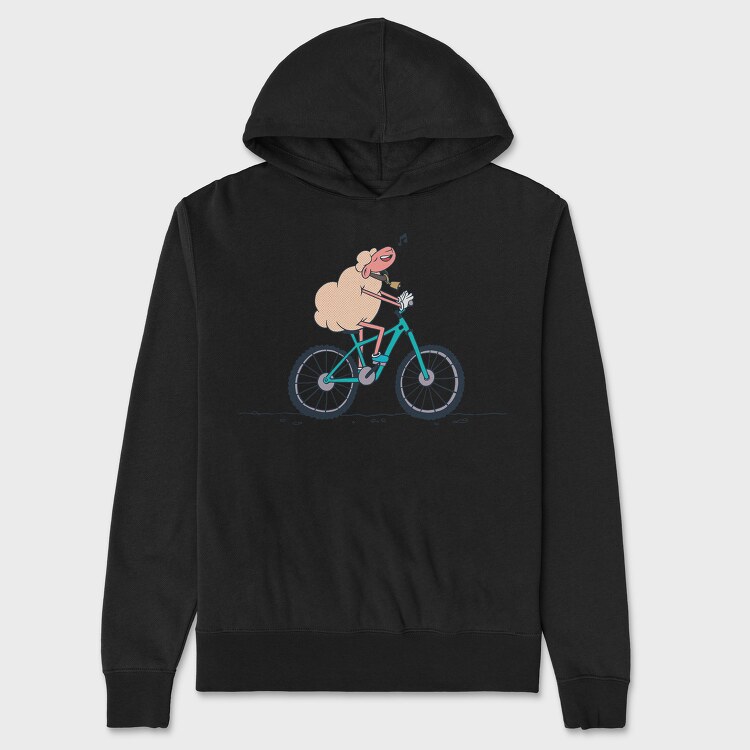 Bicicycle Sheep, Hanorac Oversize Barbati (Unisex)