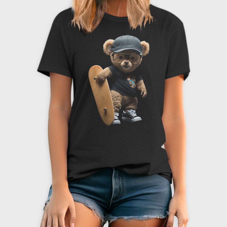 Skateboarding Teddy 1, Tricou Barbati (Unisex)