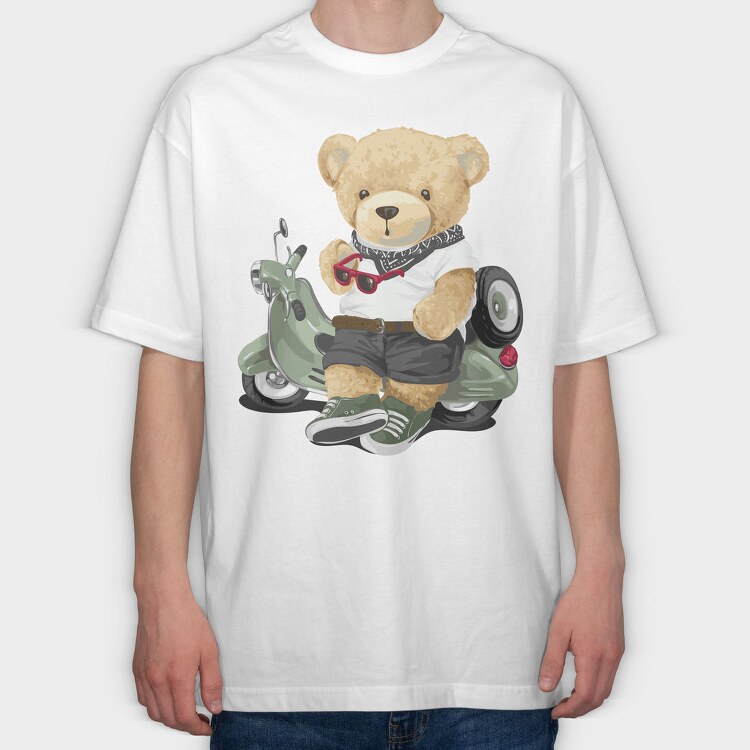 Teddy Rider, Tricou Oversize Barbati (Unisex)