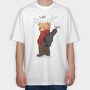 Teddy Rockstar, Tricou Oversize Barbati (Unisex)