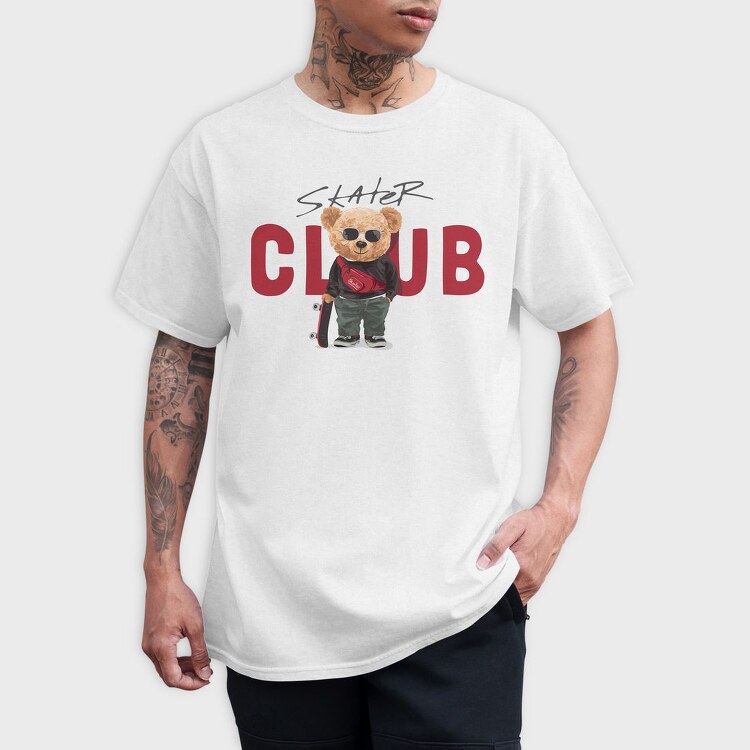 Skater Club Bear, Tricou Barbati (Unisex)