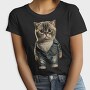 Cat Denim Outfit, Tricou Femei