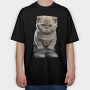 Cat Jeans, Tricou Oversize Barbati (Unisex)