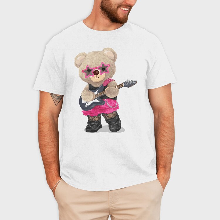 Teddy Rockstar 1, Tricou Barbati (Unisex)