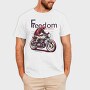 Freedom on Wheels Motorcycle Retro, Tricou Barbati (Unisex)