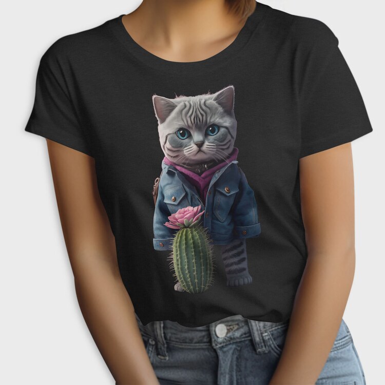 Cat Cactus Cool, Tricou Femei