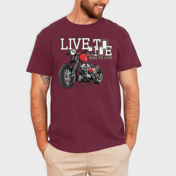 Live To Ride, Tricou Barbati (Unisex)