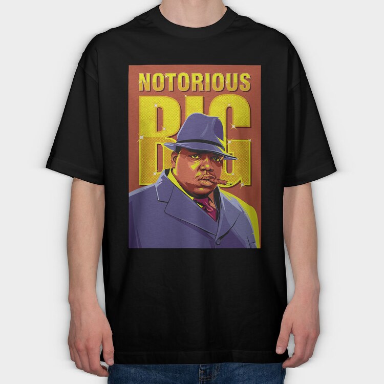 Notorious Big Icon, Tricou Oversize Barbati (Unisex)
