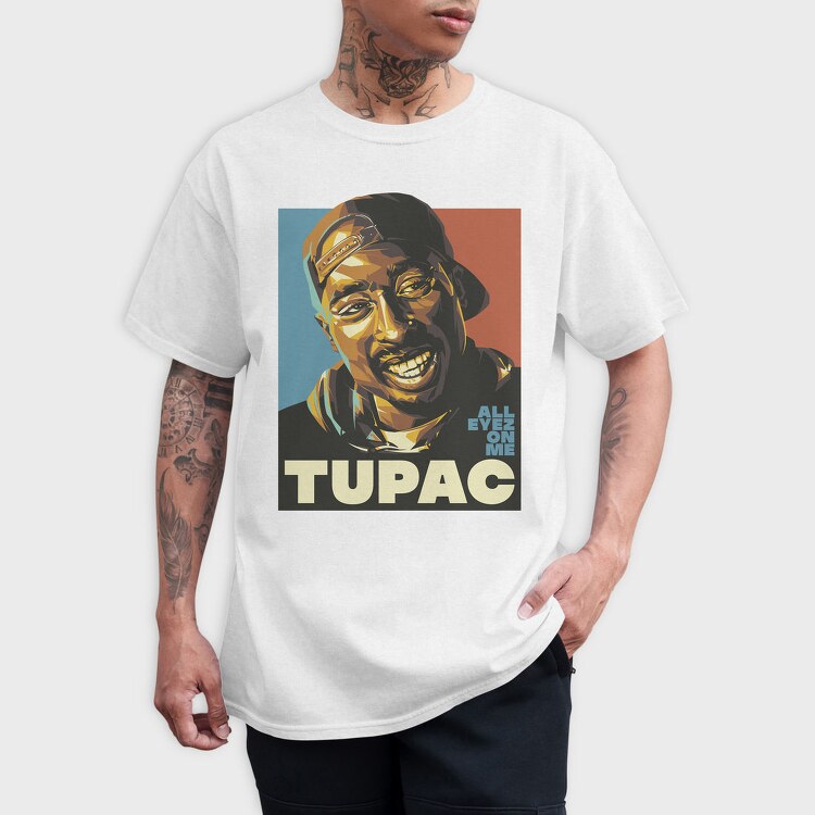 Tupac Smile Eyes, Tricou Barbati (Unisex)