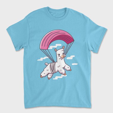 Tricou Barbati (Unisex), Skydiving Alpaca