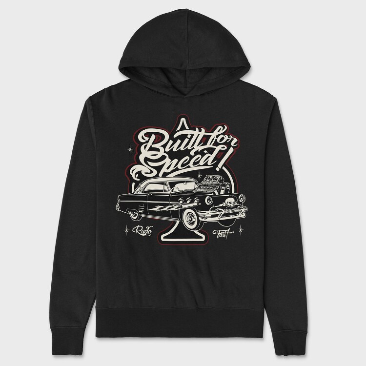 Built for Speed Hotrod Old, Hanorac Oversize Barbati (Unisex)