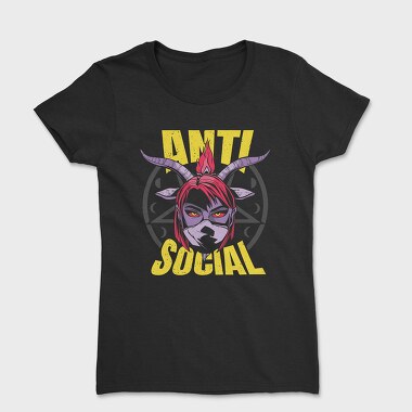 Tricou Femei, Anti Social Diabolic Girl