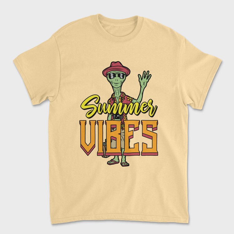 Alien Summer Vibes, Tricou Barbati (Unisex)