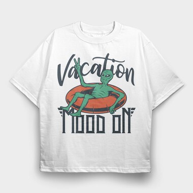 Alien Vacation Float, Tricou Oversize Barbati (Unisex)