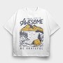 Awesome Camping Vibes, Tricou Oversize Barbati (Unisex)