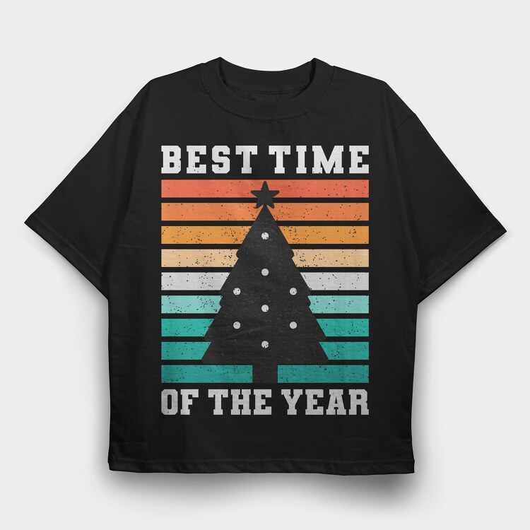 Best Time Tree, Tricou Oversize Barbati (Unisex)