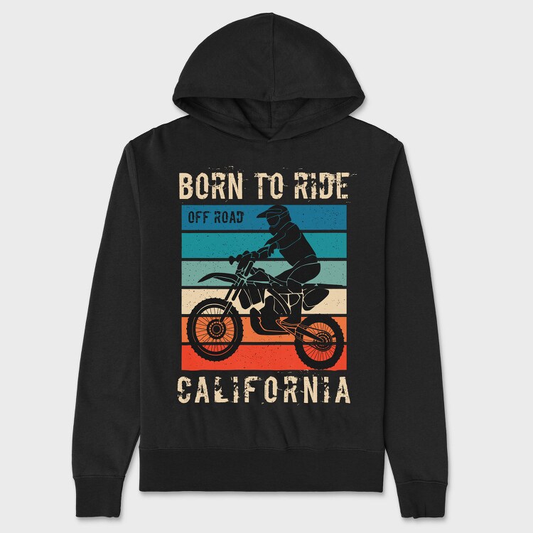Born To Ride Off Road, Hanorac Oversize Barbati (Unisex)